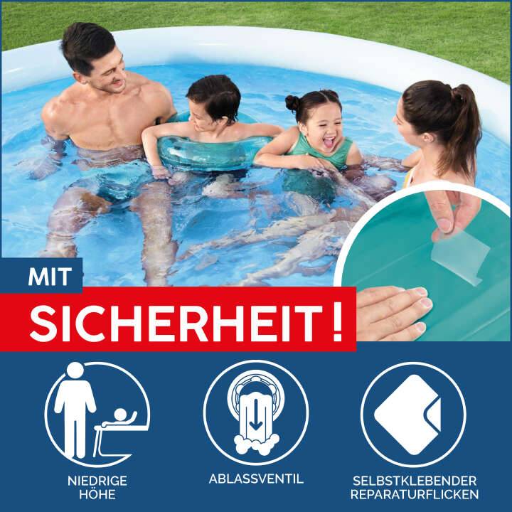 Bestway Fast Set™ Aufstellpool Set mit Filterpumpe rund 305 x 66 cm